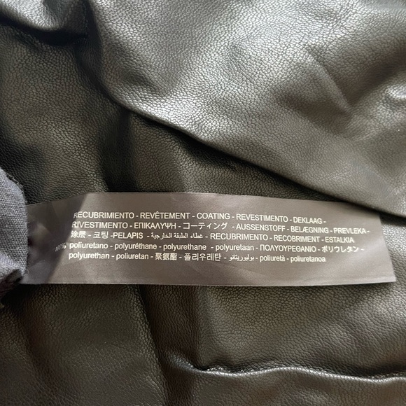 Zara leather black joggers pants. Fashionable clothing size large - Picture 5 of 5